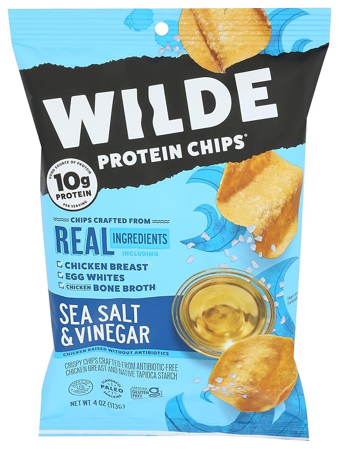 Wilde Snacks Chips Protein Seasalt Vingar 4 OZ | Amazon (US)