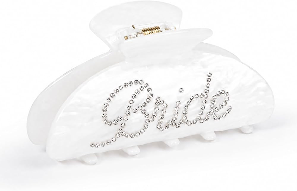 Bride Hair Claw Clips \u2013 Bride to Be Gifts for Bachelorette Party, Engagement, Bridal Shower ... | Amazon (US)