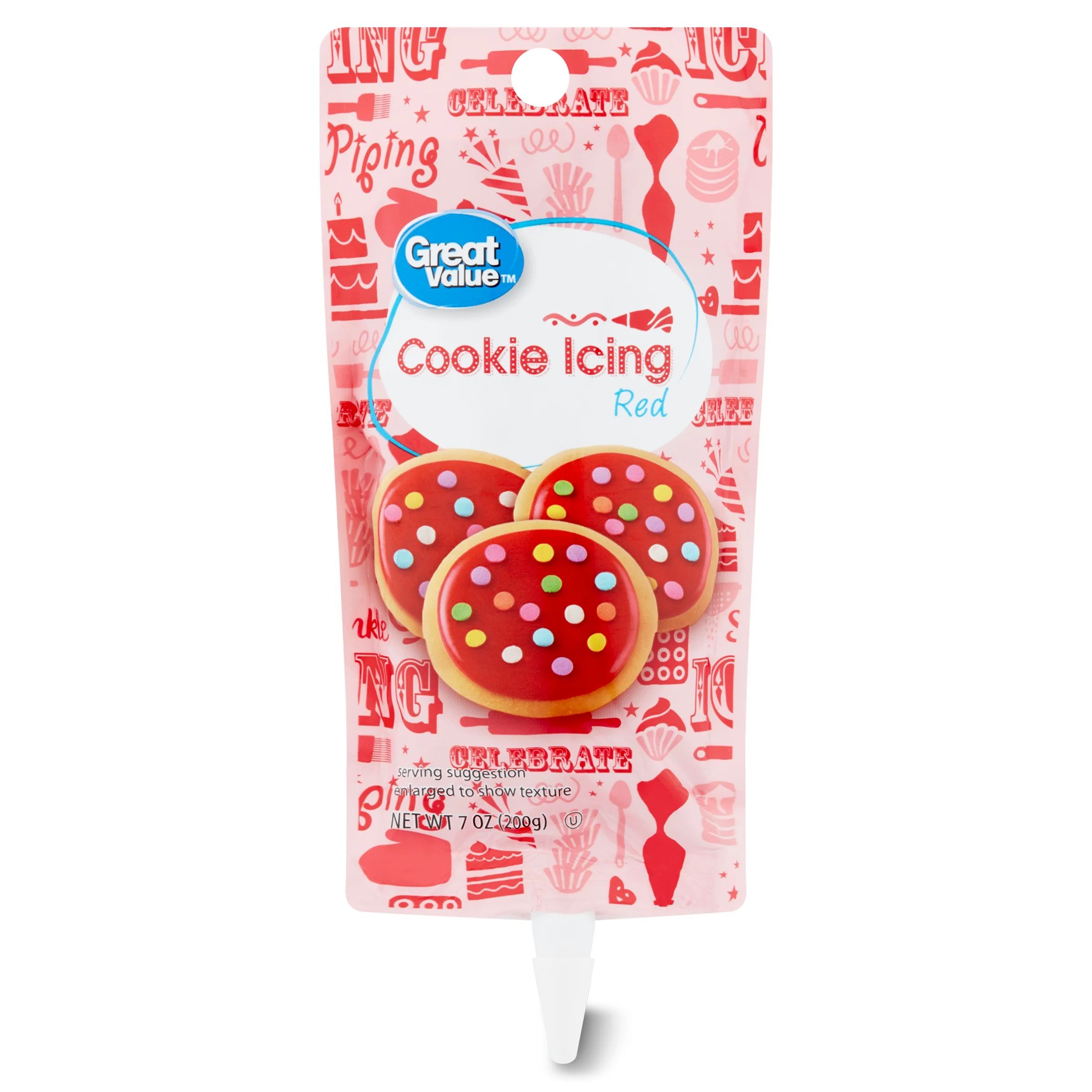 Great Value Cookie Icing, Red, 7 Ounces | Walmart (US)