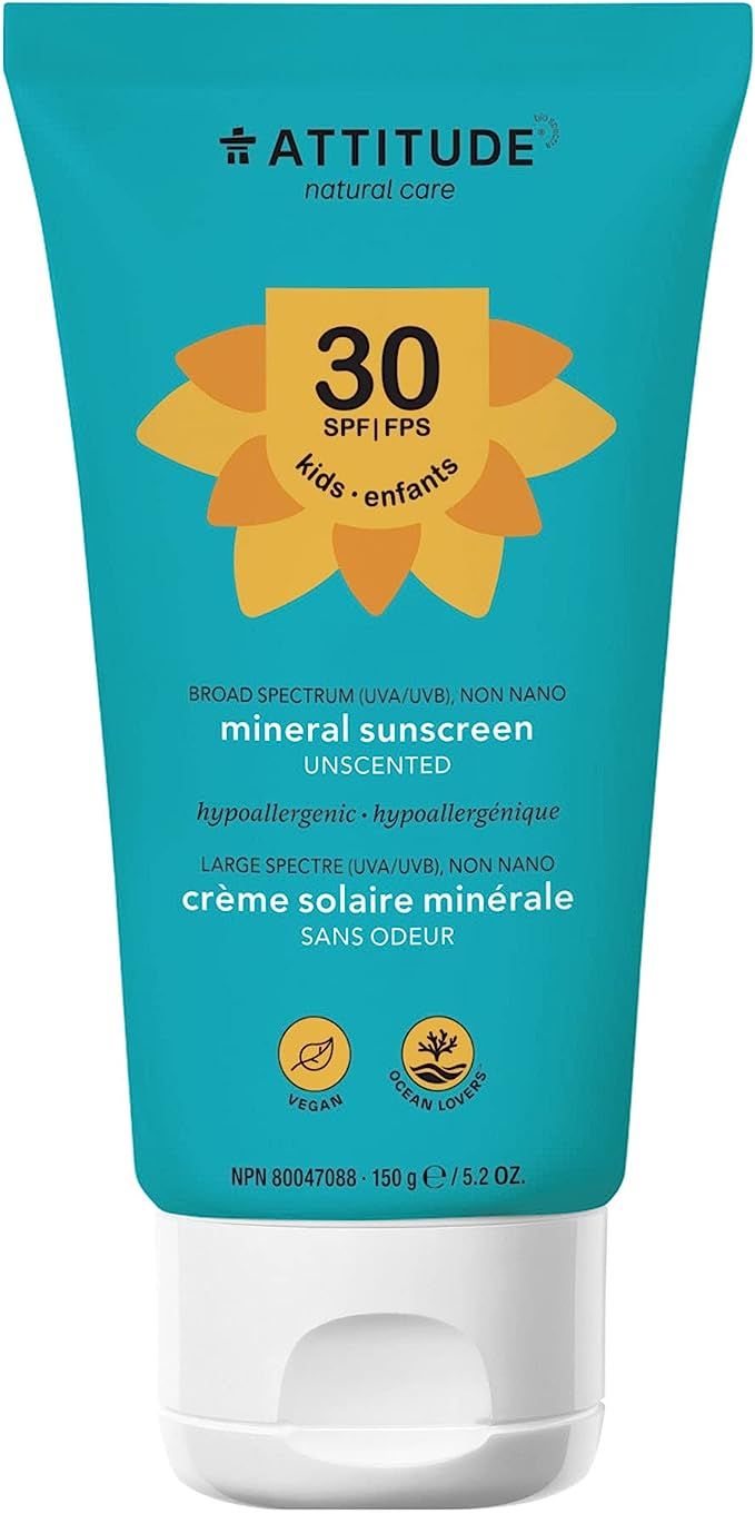 ATTITUDE Sunscreen Cream for Baby and Kids, Broad Spectrum UVA/UVB, Hypoallergenic, Vegan and Cru... | Amazon (CA)