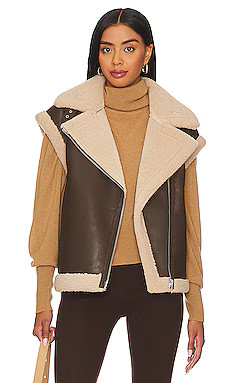 HEARTLOOM Xander Faux Leather Vest in Coco from Revolve.com | Revolve Clothing (Global)