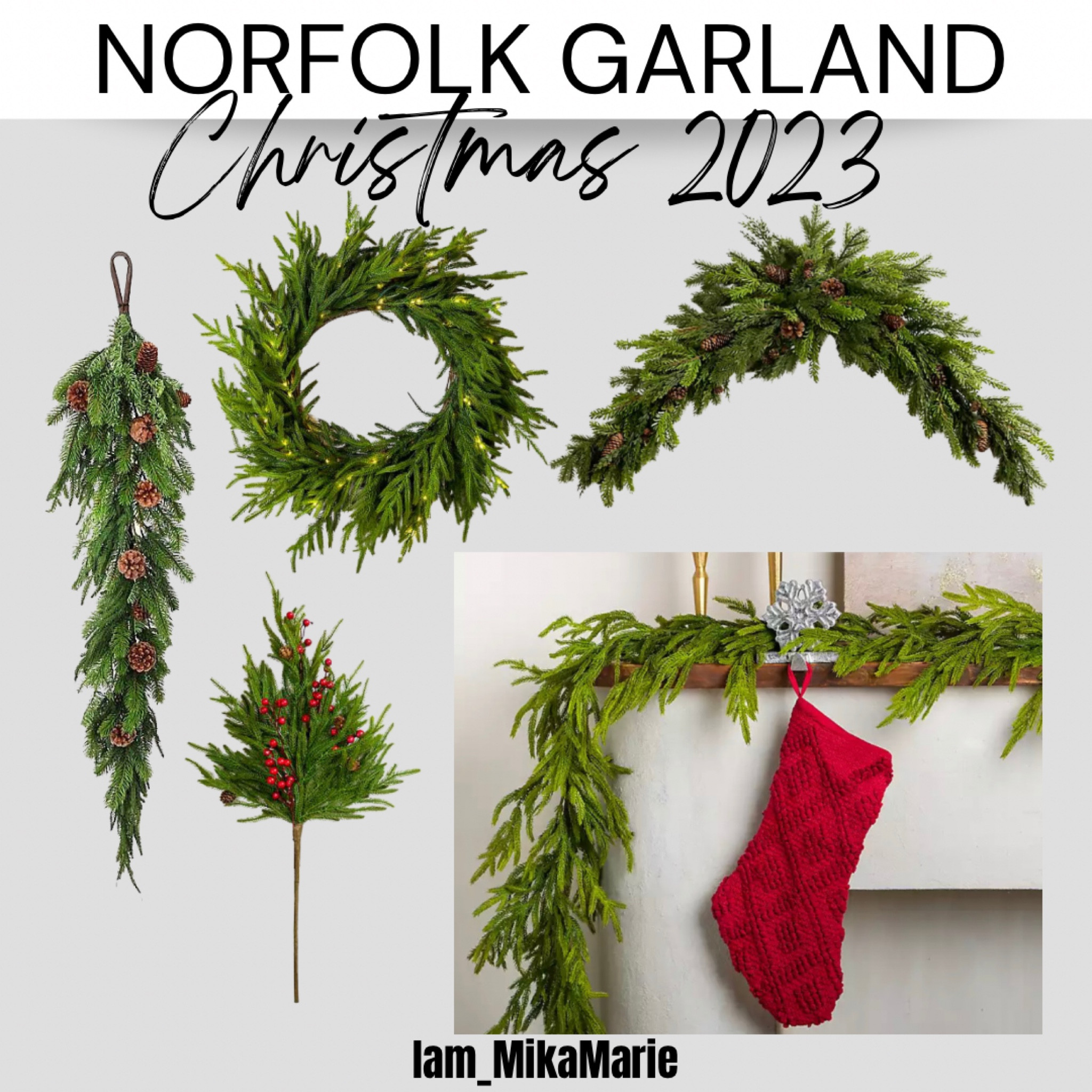 Real touch Norfolk Garland!
#christmas2023 #bestseller #christmasgarland #LTKhome #homedecor 

#LTKSeasonal #LTKHoliday #LTKmidsize
