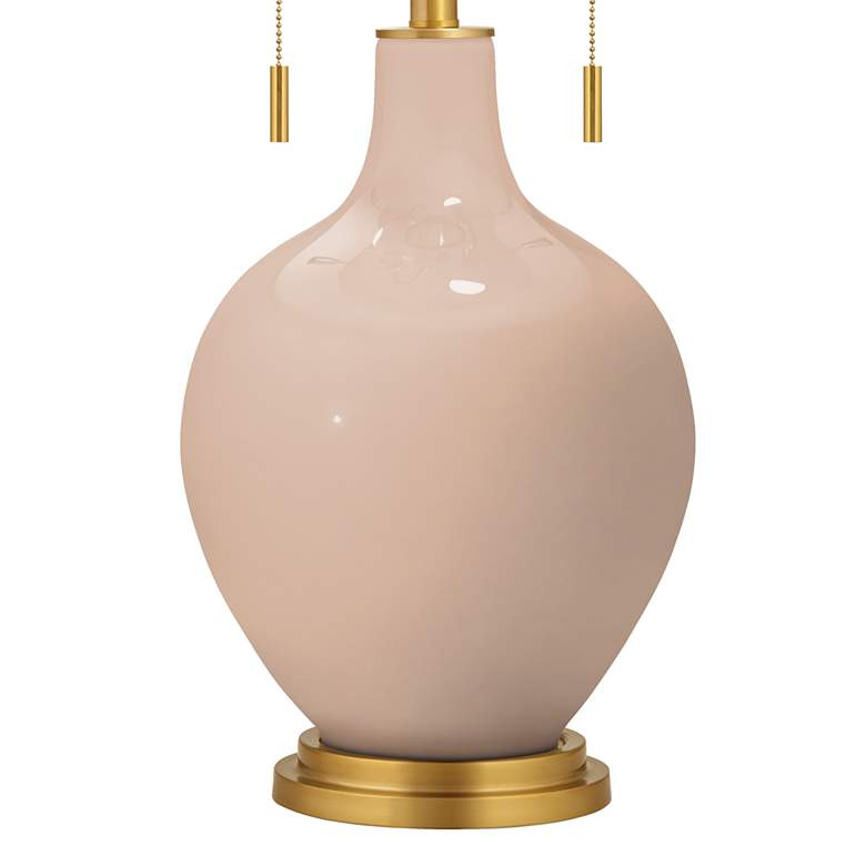 Color Plus Toby Brass 28" Italian Coral Pink Table Lamp | Lamps Plus