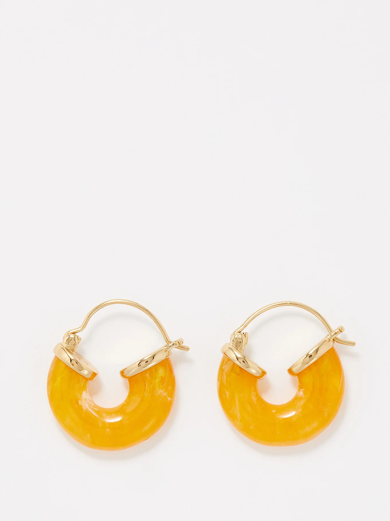 Petit Swell resin 18kt gold-plated hoop earrings | Matches (US)