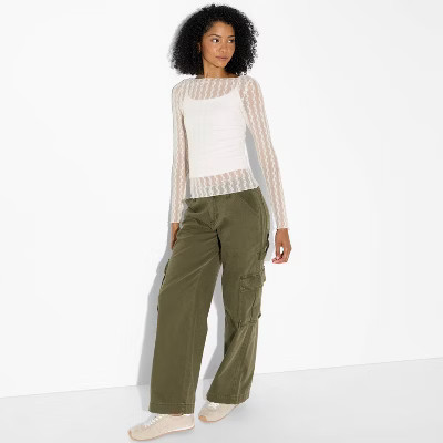 Women's Long Sleeve Boat Neck Henley Shirt - Wild Fable™ | Target