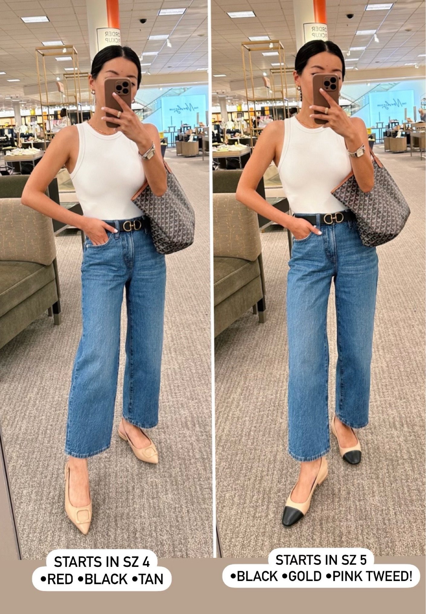 My jeans are $50 off!

•Edited Pieces belt xxs (fully stocked on EditedPieces.com)

•Madewell straight crop jeans: TTS to a tad big compared to other brands. But not as big as Madewell jeans usually run. Wearing size 24 petite, could maybe size down. Great with flats (I’m 5 feet tall). 

•Abercrombie rib bodysuit Xs nice quality . I wear the bottom part tucked in but not snapped, for ease! It’s less bulky than tucking in a long regular top 

•Tan pointed slingbacks: I’m usually a 5 or 5.5 and took the 5.5 in these. Elongating color and toe shape. Feels wide foot friendly too

•Cap toe flats: fit is TTS, reviews say narrow. I also took the 5.5 for these. The rounded square toe is modern and flattering 

#petite casual summer outfit with flats #LTKxNSale 

#LTKsalealert #LTKunder100 #LTKshoecrush
