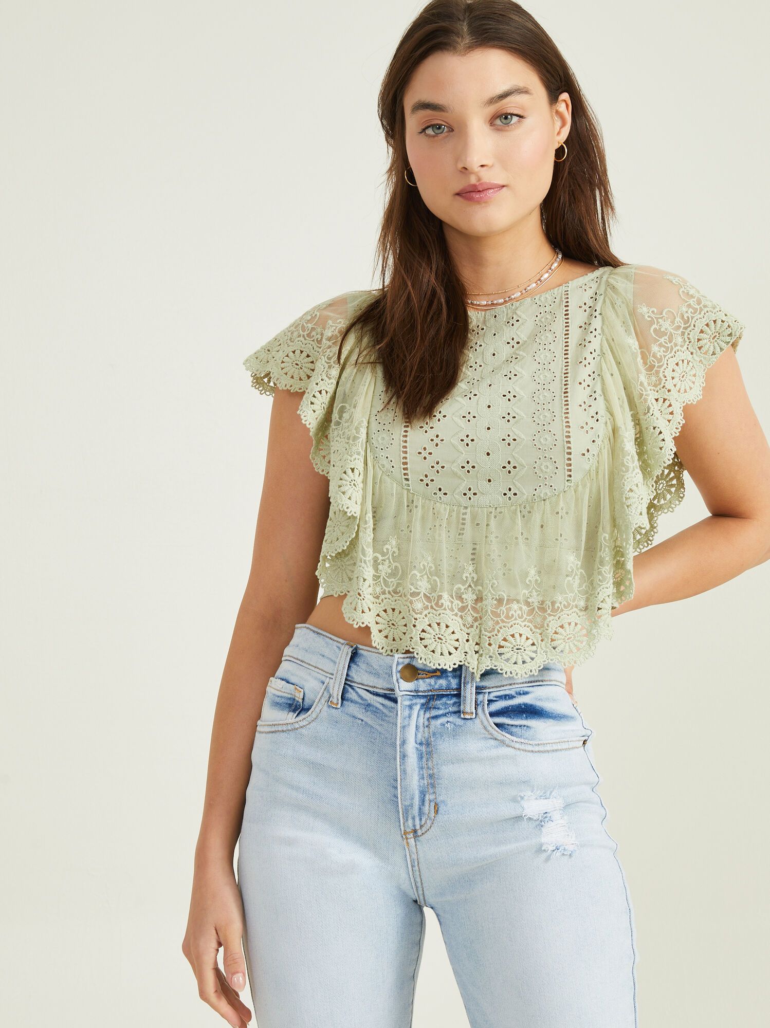 Aurelia Eyelet Top | Altar'd State