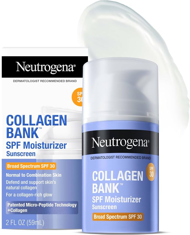 Neutrogena Collagen Bank SPF Moisturizer with SPF 30 Broad Spectrum Anti-Aging Face Collagen Crea... | Amazon (US)