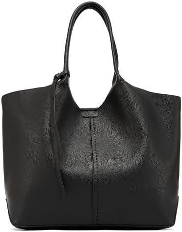 NEWBELLA Women's Large Tote Bag - Commuter Work Bag with Top Handle, Spacious Soft Faux Leather H... | Amazon (US)