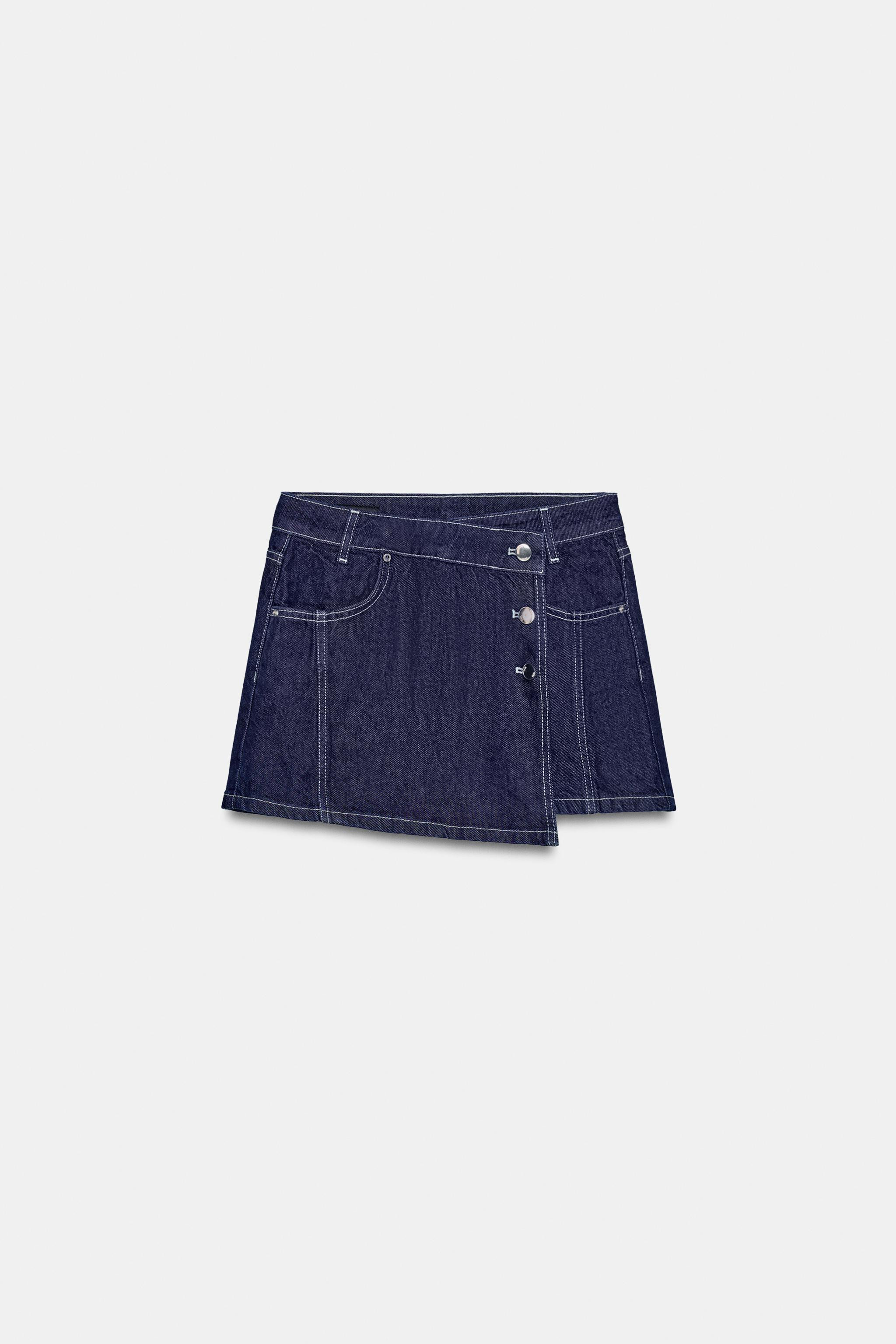 Z1975 WRAP DENIM SKORT | Zara UK