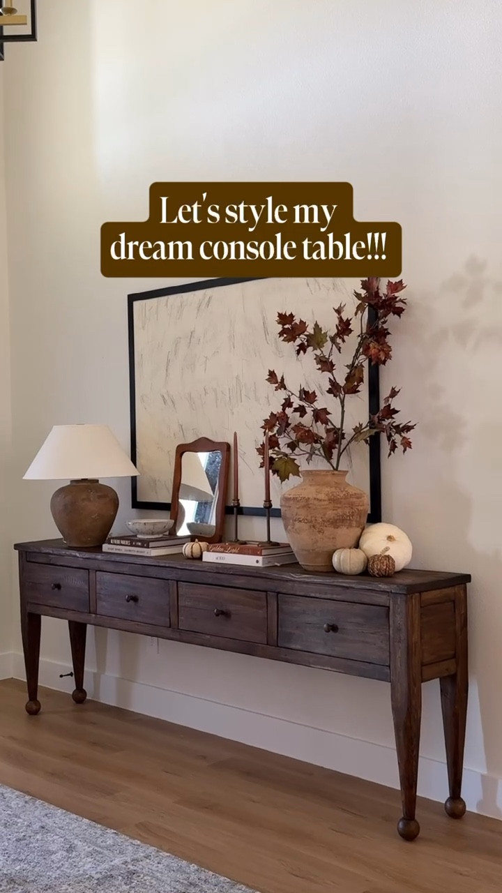 Styling my new console table from @juniperandbrosfurniture ! You guys know I love their furniture, as they are well-made, amazing quality, and we love supporting small businesses! The end table in our living room is a top seller of mine from them, and I have a feeling you guys will love this custom console table as well! It would also make for a perfect behind-the-sofa moment!! 

Use code ATMANDY15 off any regular priced item!! 

#entryway #consoletable #entrywaydecor 

#LTKSeasonal #LTKStyleTip #LTKHome