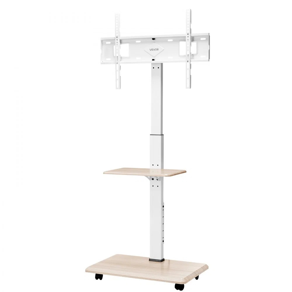 Rolling TV Stand, Mobile TV Cart for 32-70 Inch Screens, 25° Left-Right Rotation and Height Adju... | Wayfair North America