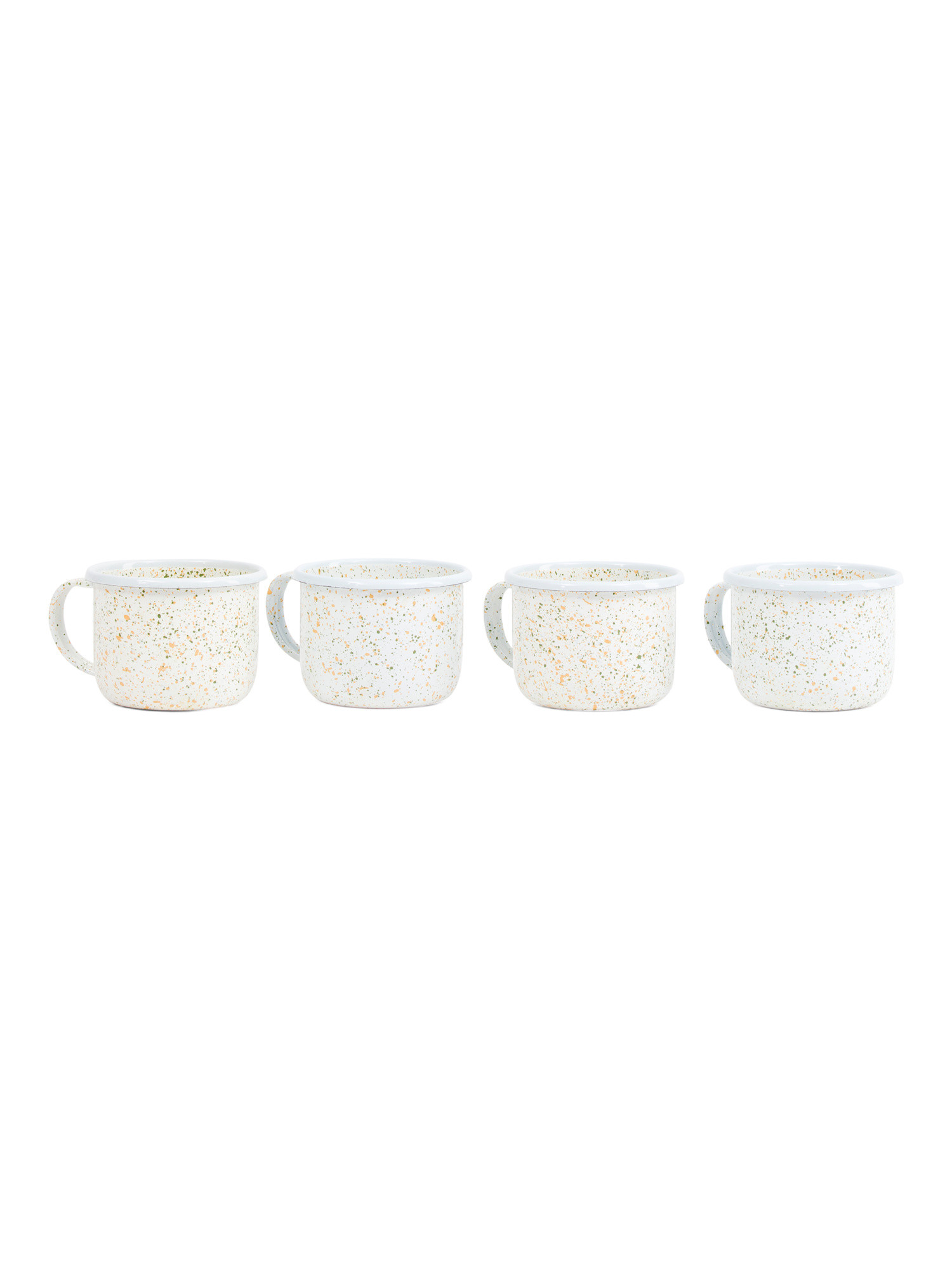 Set Of 4 Sky Rim Mug Green With Yellow Speckles | TJ Maxx