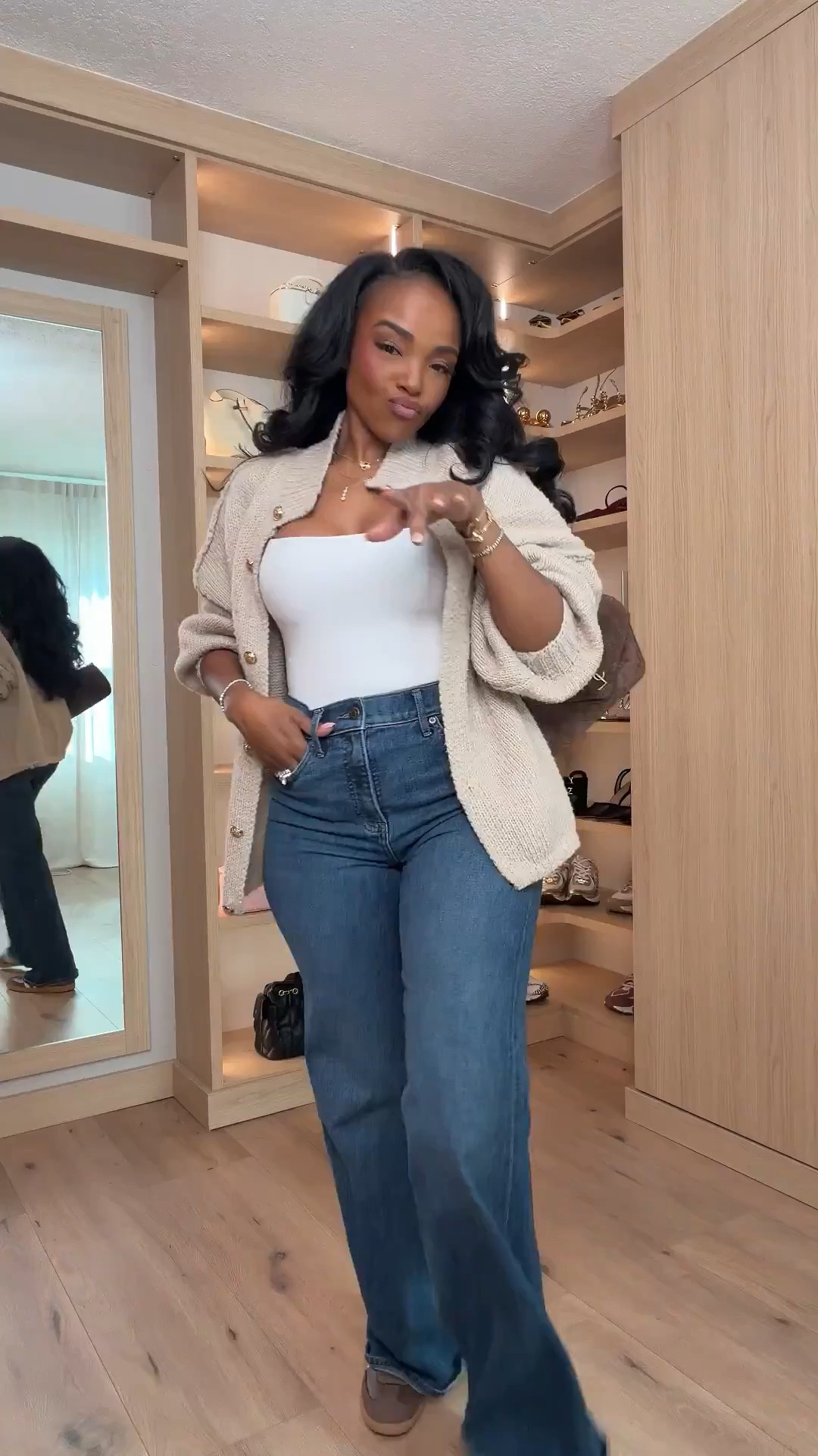 Scroll to shop!! This effortless everyday outfit featuring classic flare jeans paired with a cozy neutral sweater is the relaxed but elevated look. 

Perfect for casual days, errands, coffee runs, travel days, or easy weekend outfits.

#LTKdayinmylife #LTKPetite #LTKootd

#LTKootd #LTKgrwm #LTKPetite