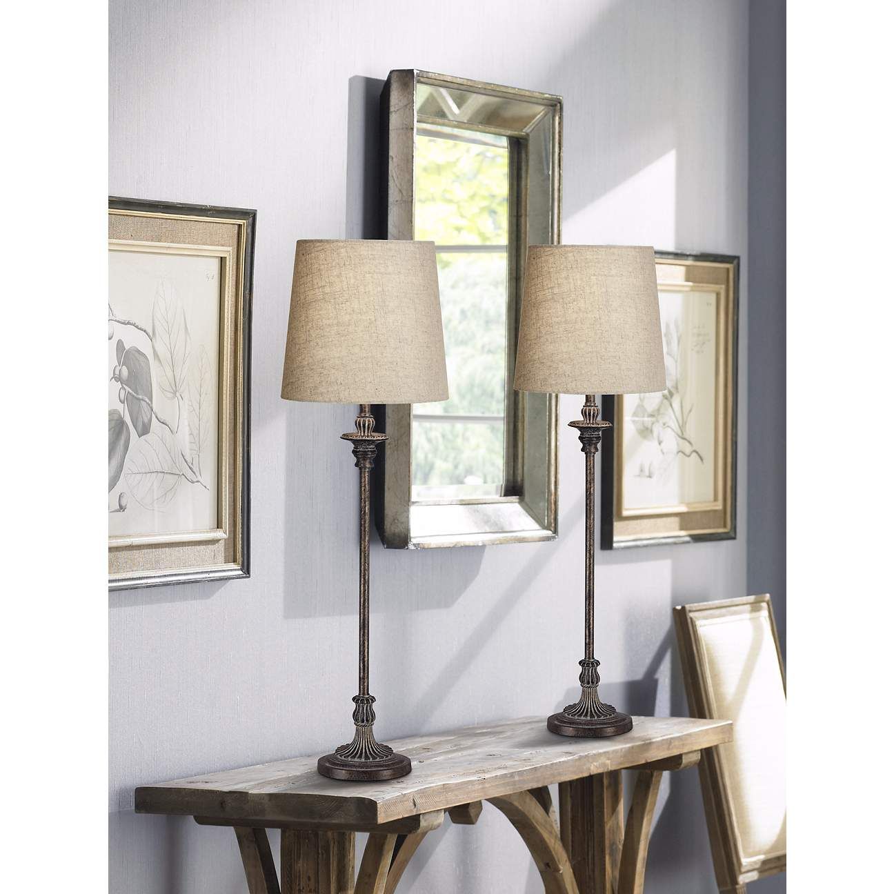 Bentley Weathered Brown Buffet Table Lamp | Lamps Plus