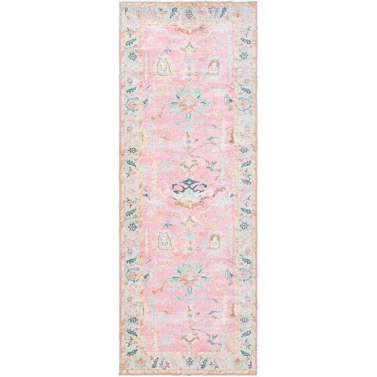 My Texas House Eloise Traditional Floral Indoor Washable Runner Rug | Walmart (US)