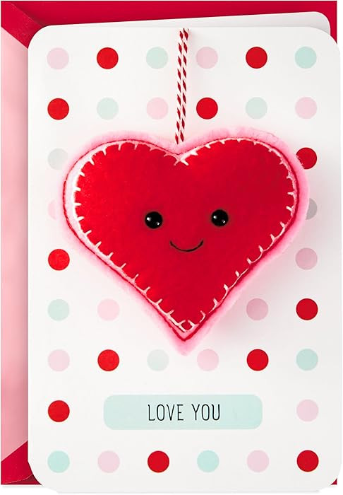 Hallmark Signature Valentines Day Card for Kids (Removable Felt Heart Ornament) | Amazon (US)