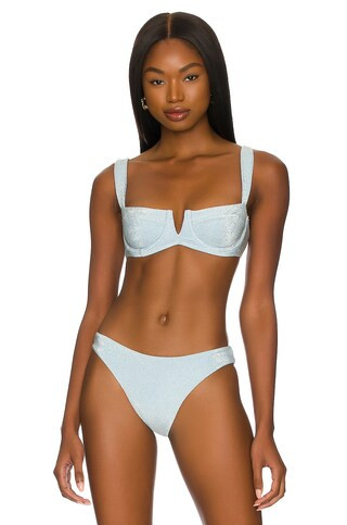 Monday Swimwear Clovelly Bikini Top in Powder Blue from Revolve.com | Revolve Clothing (Global)