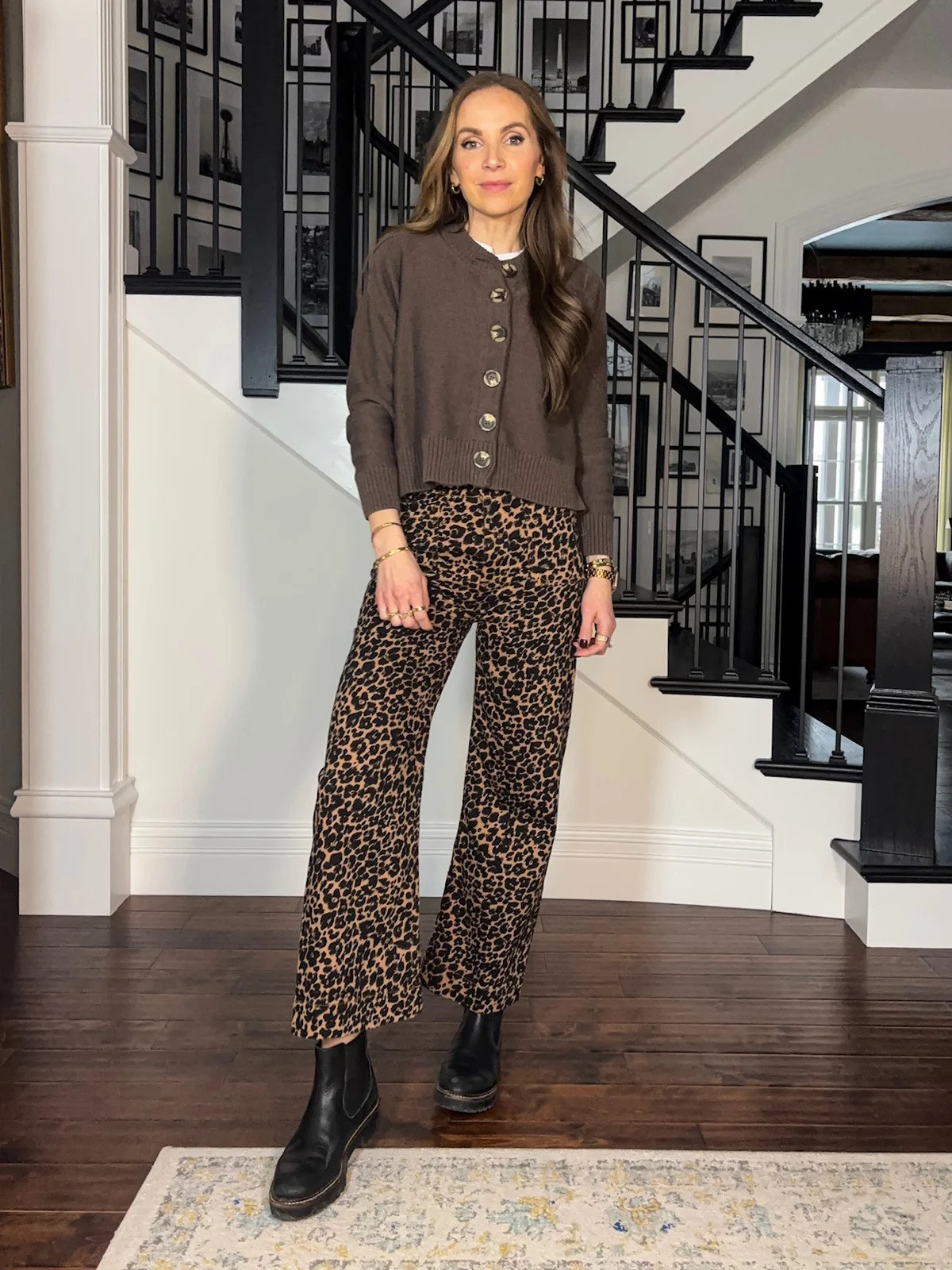 Leopard animal print pants + @quince brown sweater monochromatic style 

#LTKStyleTip #LTKSeasonal