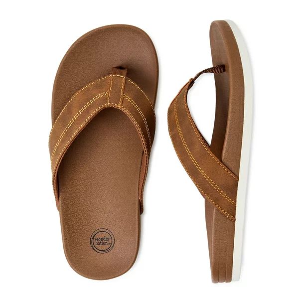 Wonder Nation Little & Big Boys Casual Flip-Flops, Sizes 13/1-6 - Walmart.com | Walmart (US)