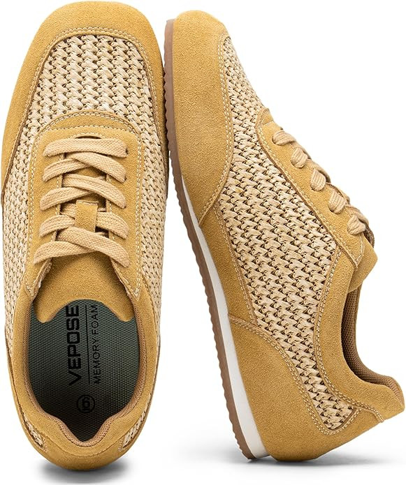 Vepose Women's Fashion Sneakers, Lightweight Breathable Mesh Tennis Shoes, 8206 Casual Suede Wove... | Amazon (US)
