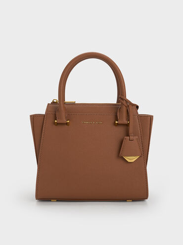 Chocolate Harper Trapeze Tote Bag | CHARLES & KEITH | Charles & Keith EU