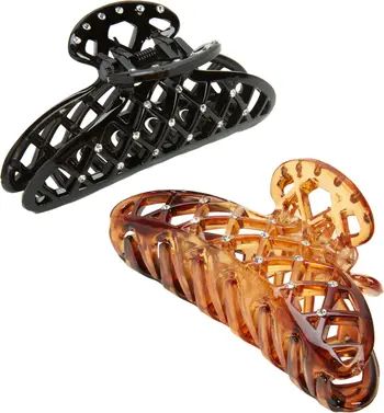 Tasha 2-Pack Crystal Detail Jaw Hair Clips | Nordstrom | Nordstrom