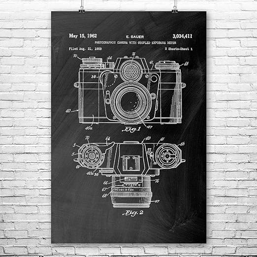 Camera with Coupled Exposure Meter Poster Art Print, Photographer Gift, Photojournalism, Photogra... | Amazon (US)