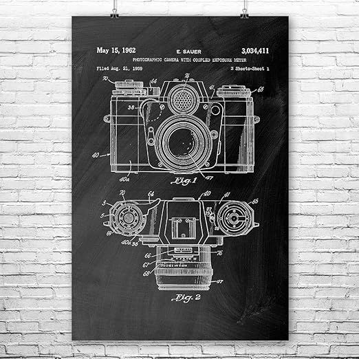 Camera with Coupled Exposure Meter Poster Art Print, Photographer Gift, Photojournalism, Photogra... | Amazon (US)