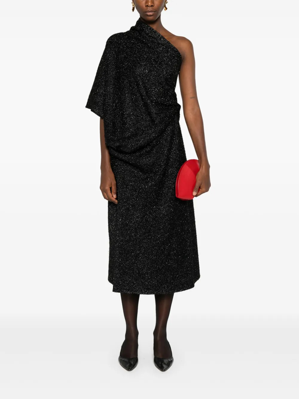 The Row Dorota Midi Dress | Black | FARFETCH | Farfetch Global