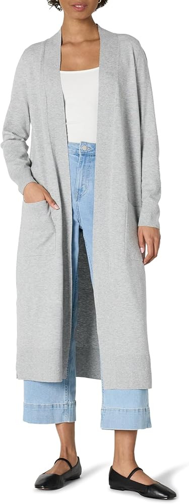 Amazon Essentials Womens Regular Fit Lightweight Duster Length Cardigan Sweater | Amazon (US)