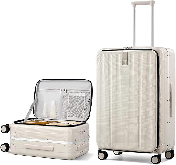 Hanke Carry On Suitcase PC Hardshell Luggage Top Open Aluminum Frame Rolling Suitcases with Wheel... | Amazon (CA)