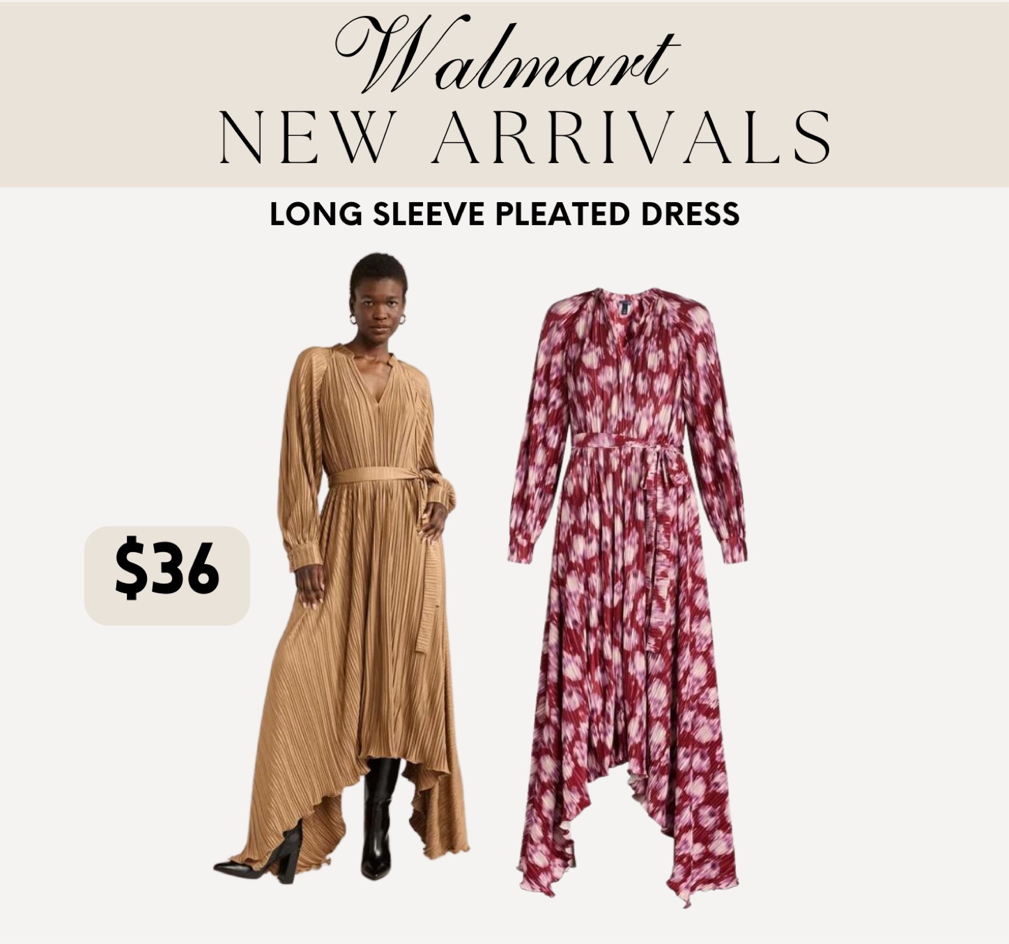 Scoop Women’s Pleated Handkerchief Hem Dress with Long Sleeves, Sizes XS-XXL

#LTKFindsUnder50 #LTKParties #LTKSeasonal