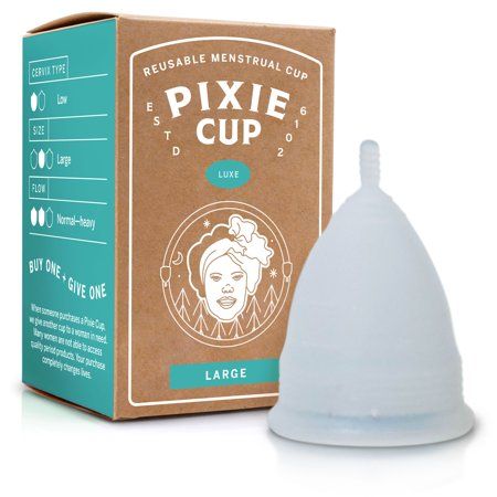 Pixie Menstrual Cup Luxe - Number 1 for Most Active Reusable Period Cup - Tampon and Pad Alternative | Walmart (US)