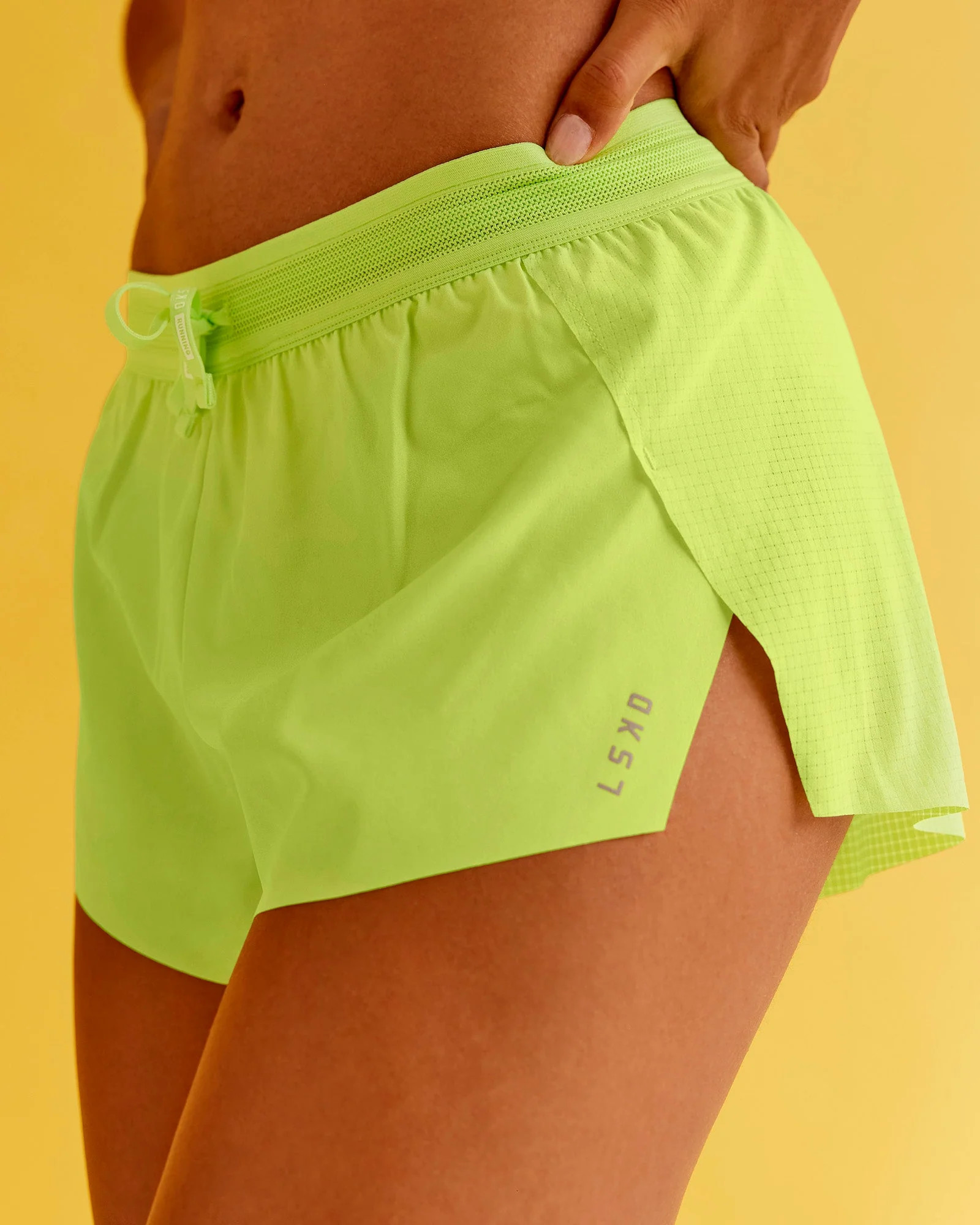 Accelerate 3" Mid-Rise Running Short - Hyper Green | LSKD | LSKD