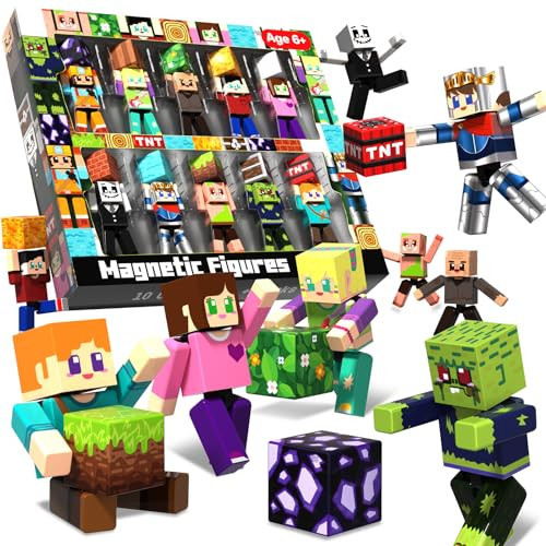 Annexfun 20 PCS Magnetic Blocks with Action Figures– 2025 STEM Magnetic Building Blocks for Kids Christmas, Creative Educational Play Set for Boys & Girls | Amazon (US)