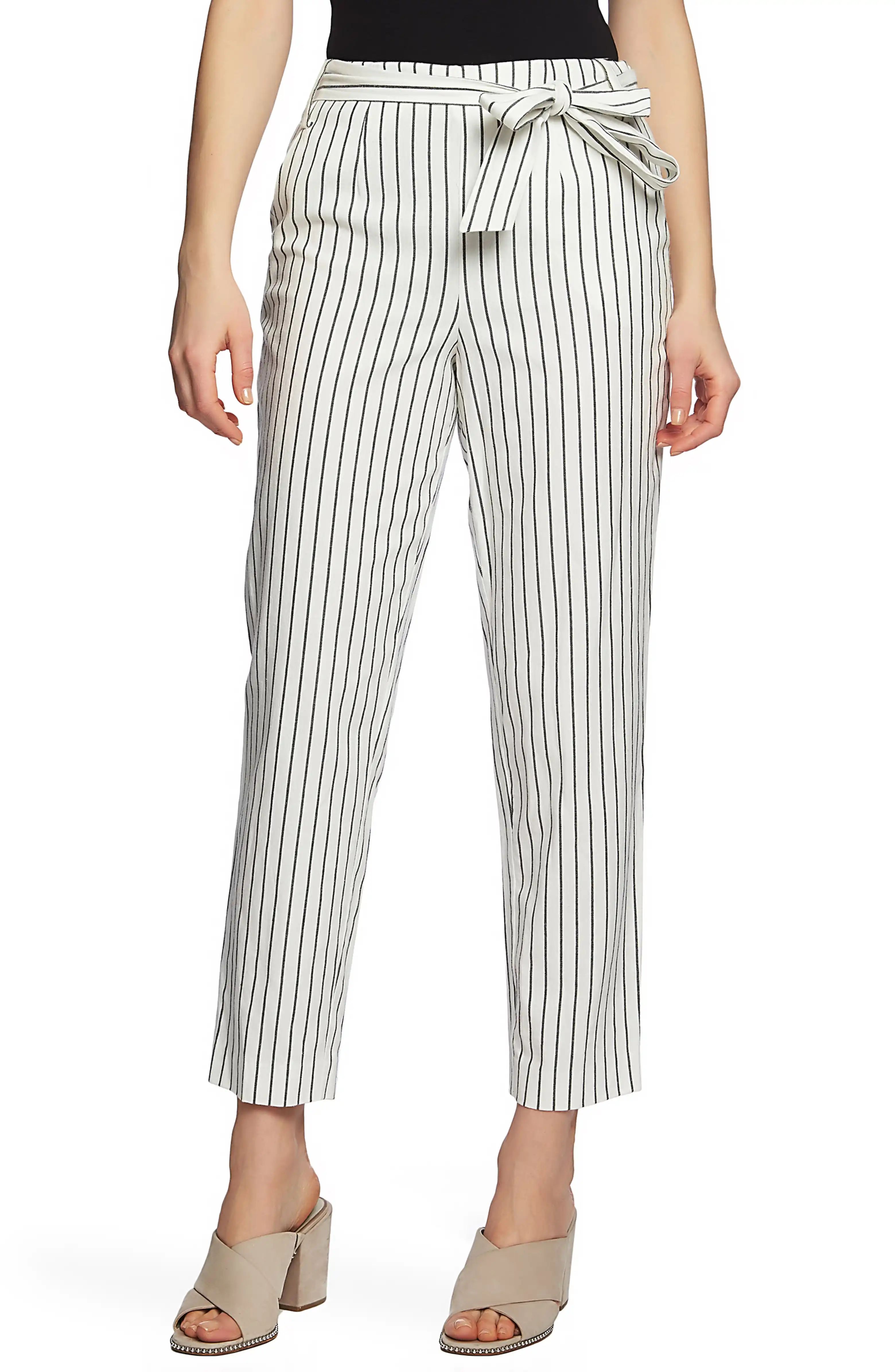 Stripe Tie Waist Pants | Nordstrom