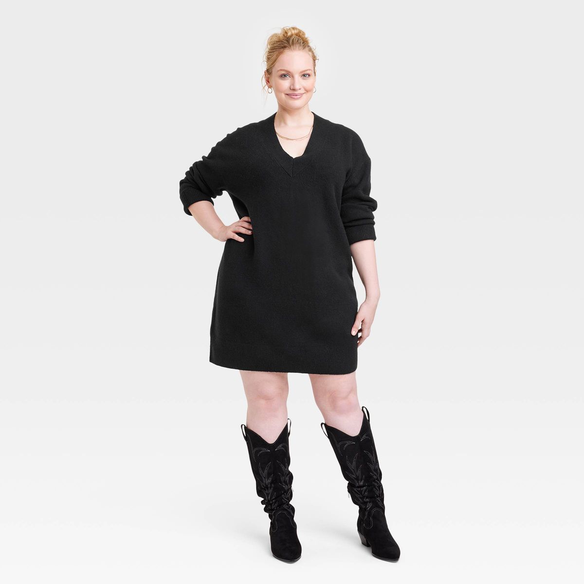 Women's Long Sleeve Tunic Mini Sweater Dress - Universal Thread™ | Target
