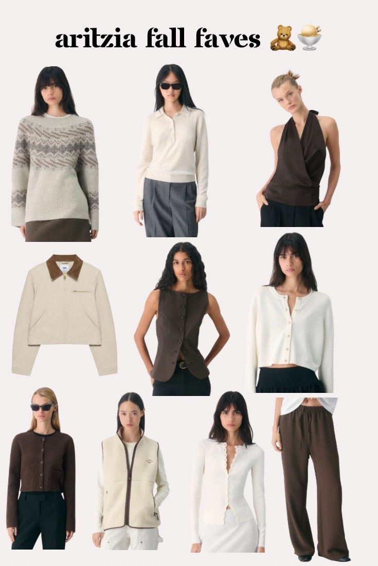 Aritzia teddy brown & cream faves 🧸🍨#ltkfall #aritziafall
