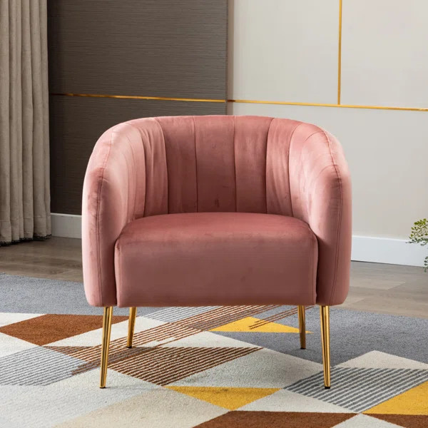 Abasi 27.75'' Wide Velvet Barrel Chair | Wayfair North America