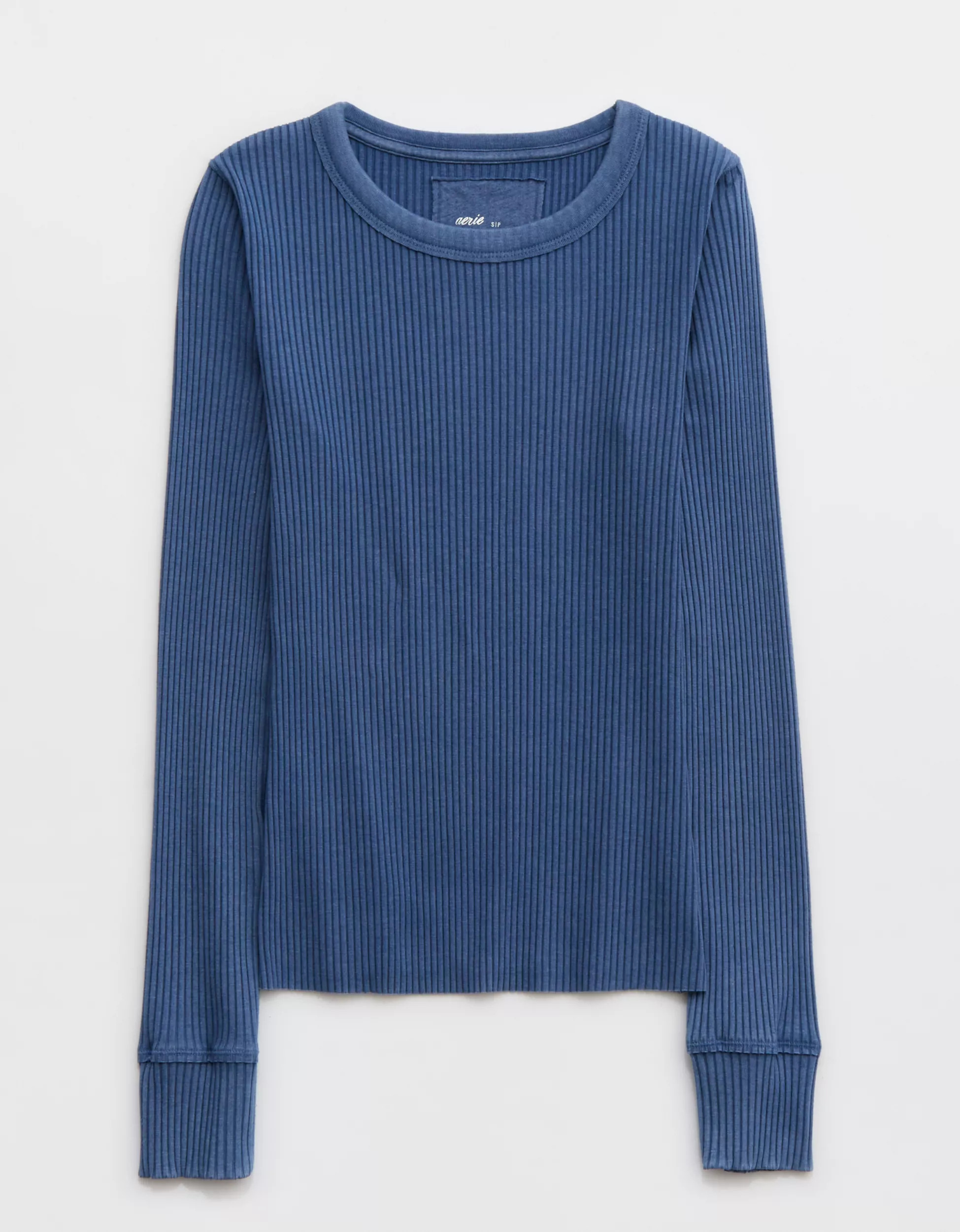 Aerie Fireside Long Sleeve Crewneck T-Shirt | Aerie