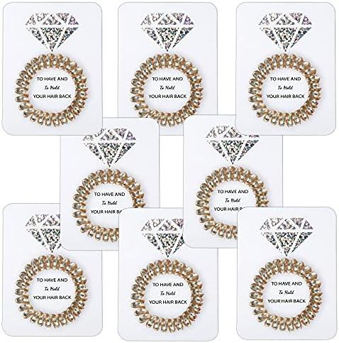 STARAMZ 8 PACK Spiral Hair Ties Phone Cord Hair Ties Hair Coils Bachelorette Party Favors Bridesmaid | Amazon (US)