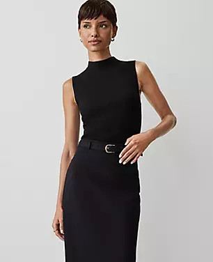 Ribbed Mock Neck Sweater Shell | Ann Taylor (US)