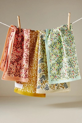 1canoe2 Roadside Blooms Kitchen Towels, Set of 4 | Anthropologie (US)