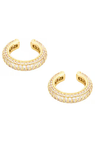 SHASHI Micro Pave Ear Cuff Set in Gold from Revolve.com | Revolve Clothing (Global)
