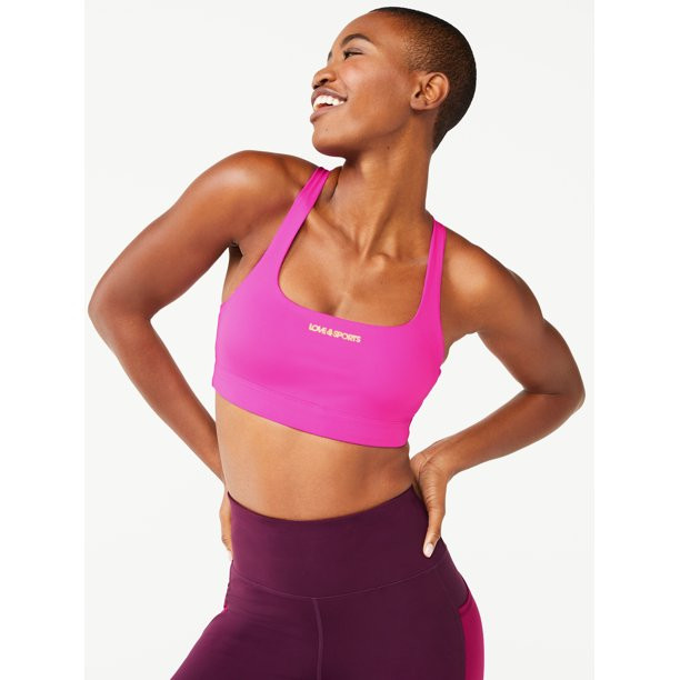 Love & Sports Women’s Criss Cross Back Sports Bra - Walmart.com | Walmart (US)