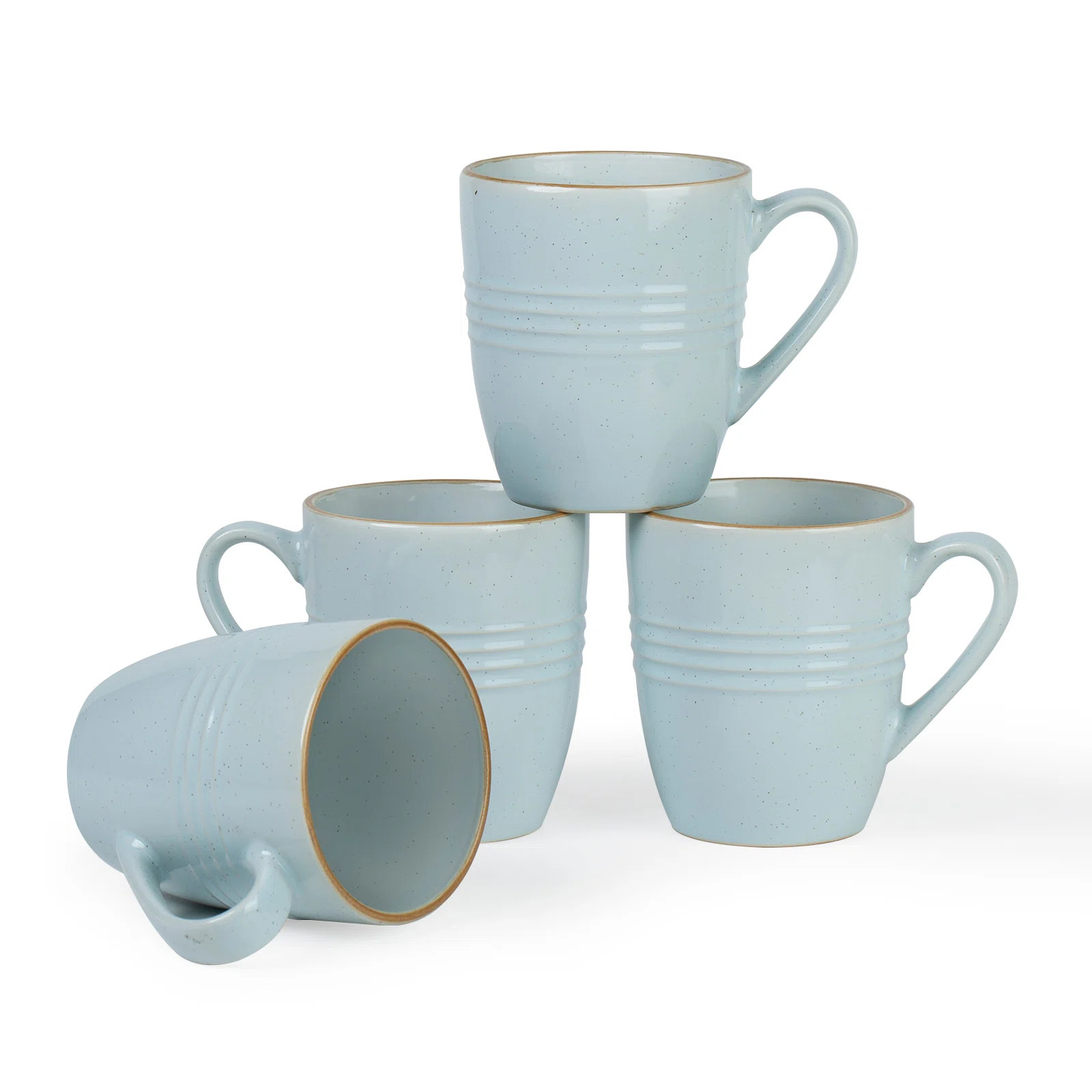 Birch Lane™ Birch Lane Kestwick 14oz Stoneware Coffee Mug Set (Set of 4) | Birch Lane | Birch Lane