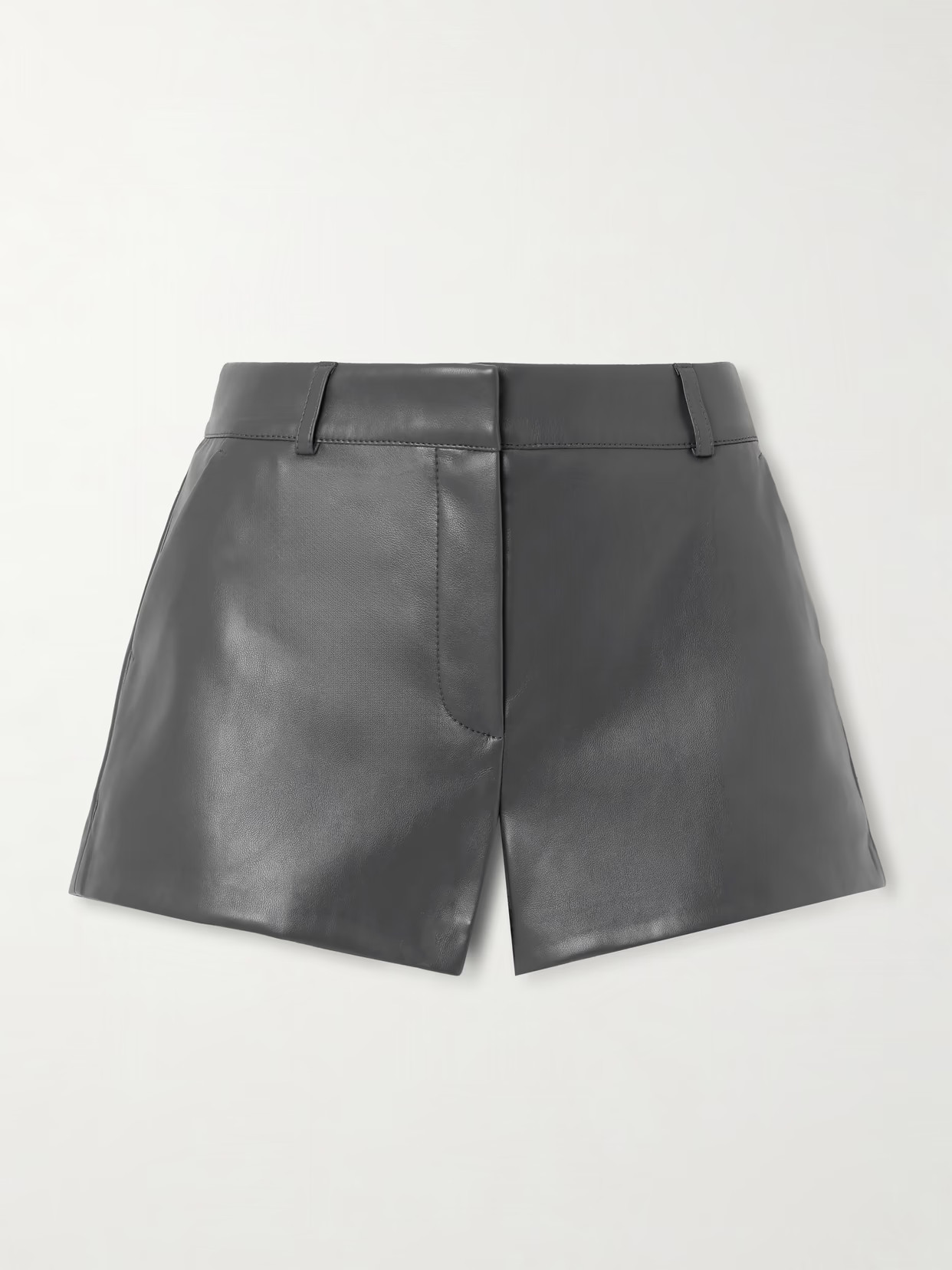 The Frankie Shop - Kate Faux Leather Shorts - Gray | NET-A-PORTER (US)
