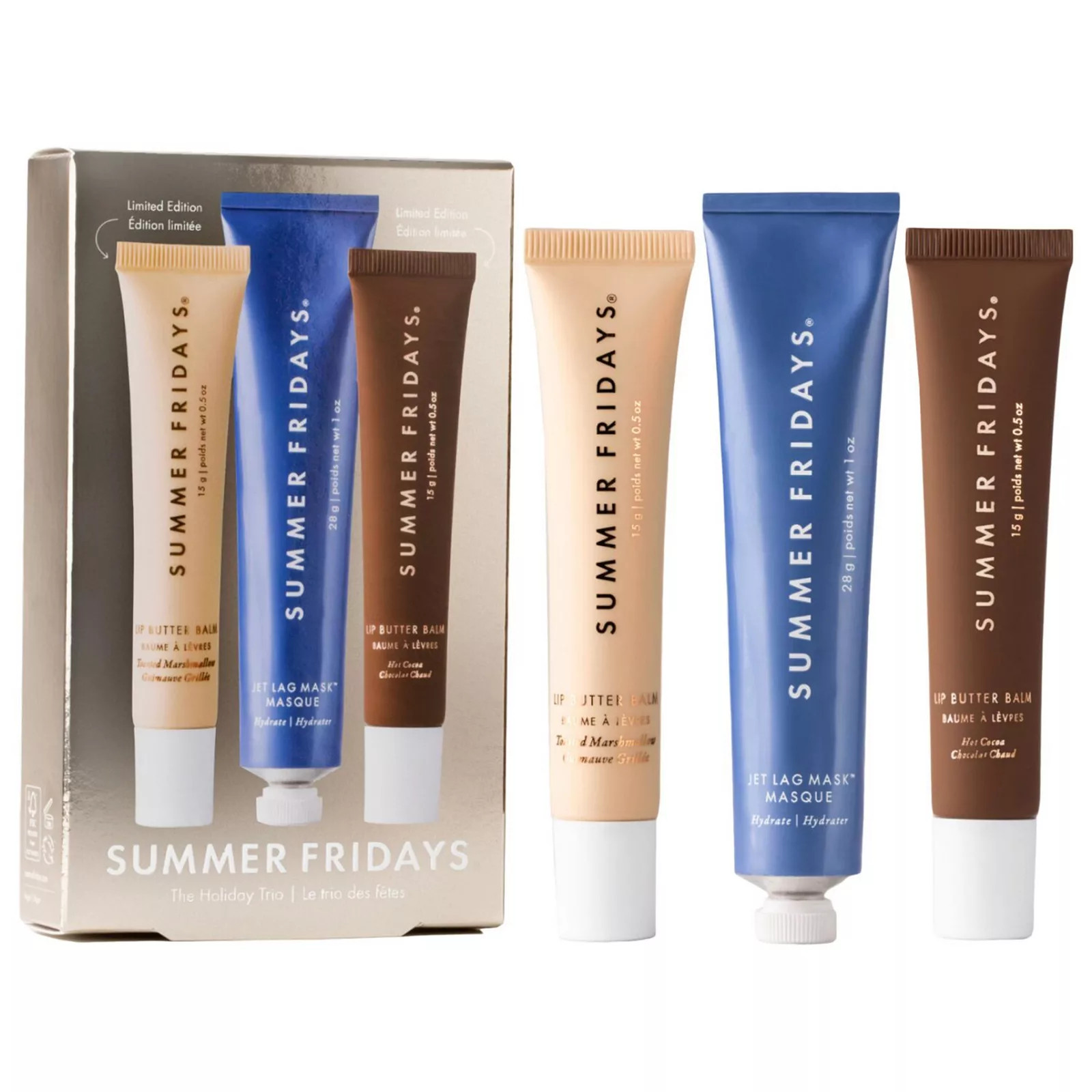 Summer Fridays The Holiday Trio Set with Lip Butter Balm in Hot Cocoa & Toasted Marshmallow | Kohl's
