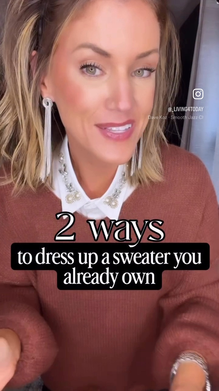 This embellished collar and lace trimmed skirt are both easy ways to dress up a sweater you already have in your closet. 
Sweater/medium
Skirt/mediumm

#LTKSeasonal #LTKHoliday